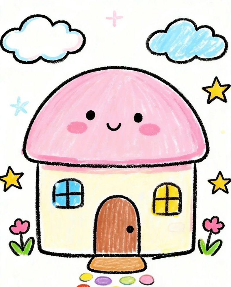 vẽ ngôi nhà đẹp đơn giản 19