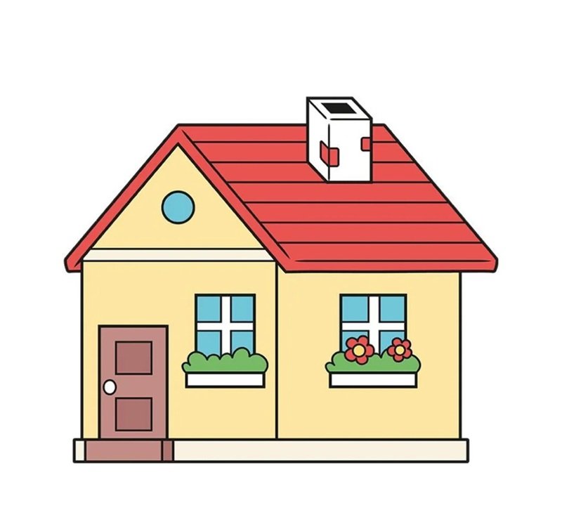 vẽ ngôi nhà đẹp đơn giản 21