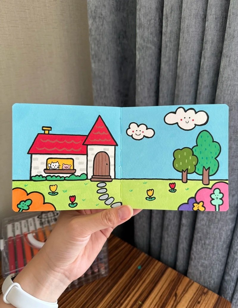 vẽ ngôi nhà đẹp đơn giản 32