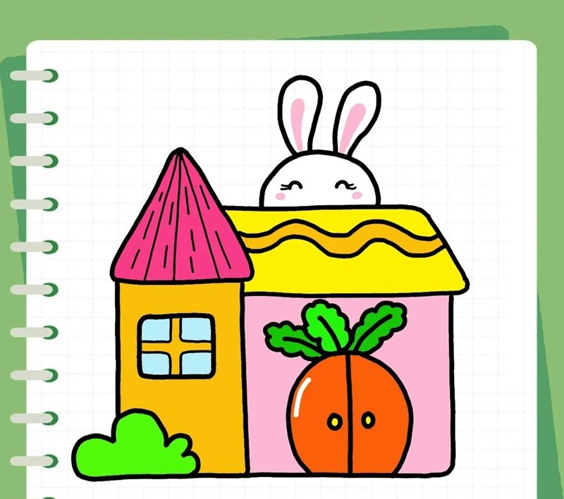 vẽ ngôi nhà đẹp đơn giản 34