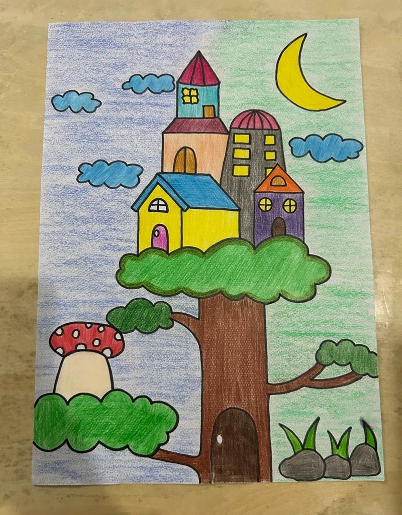 vẽ ngôi nhà đẹp đơn giản 5