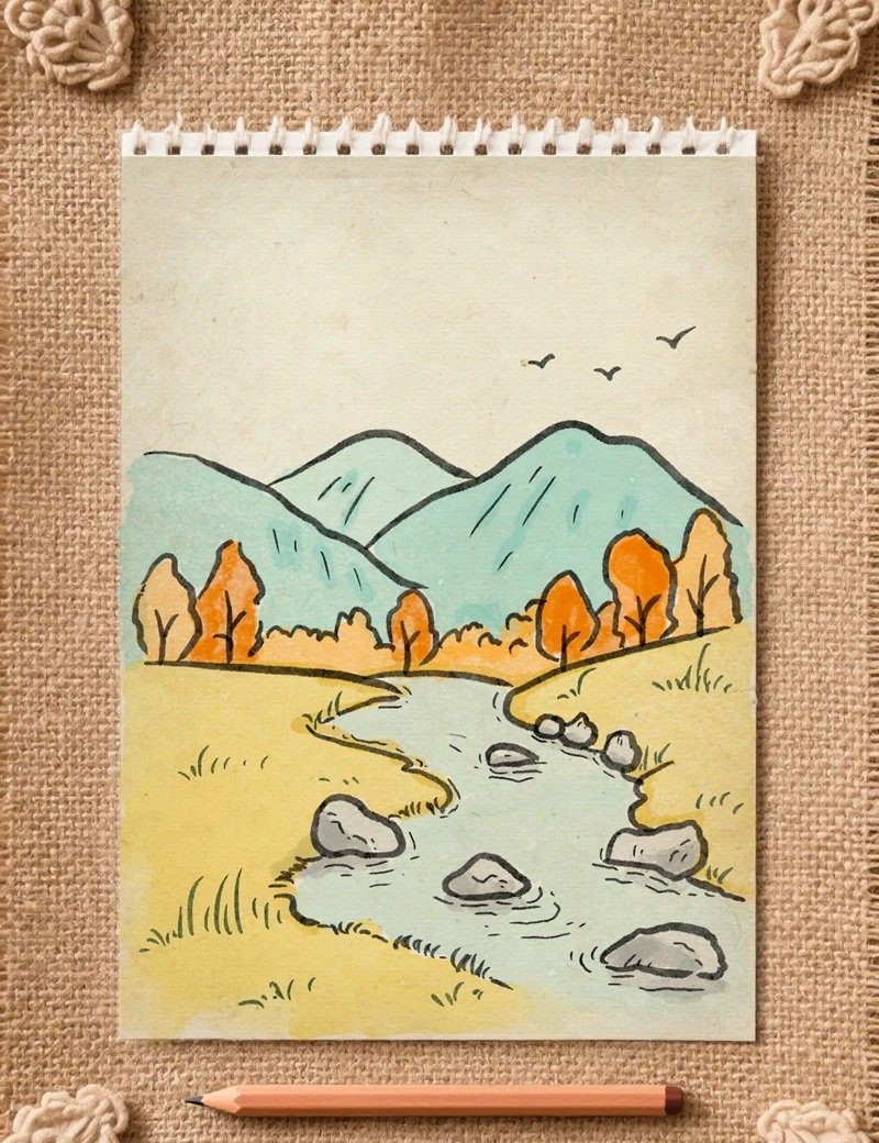 vẽ phong cảnh thiên nhiên 1