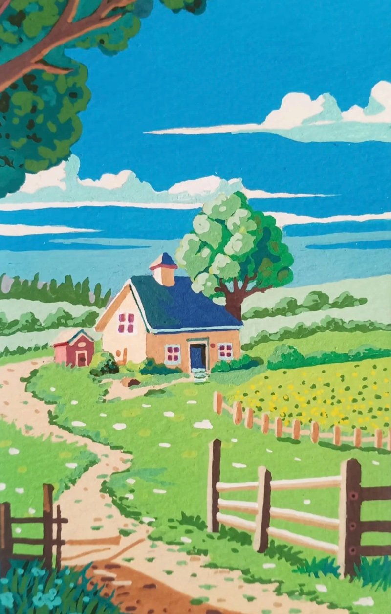 vẽ phong cảnh thiên nhiên 12