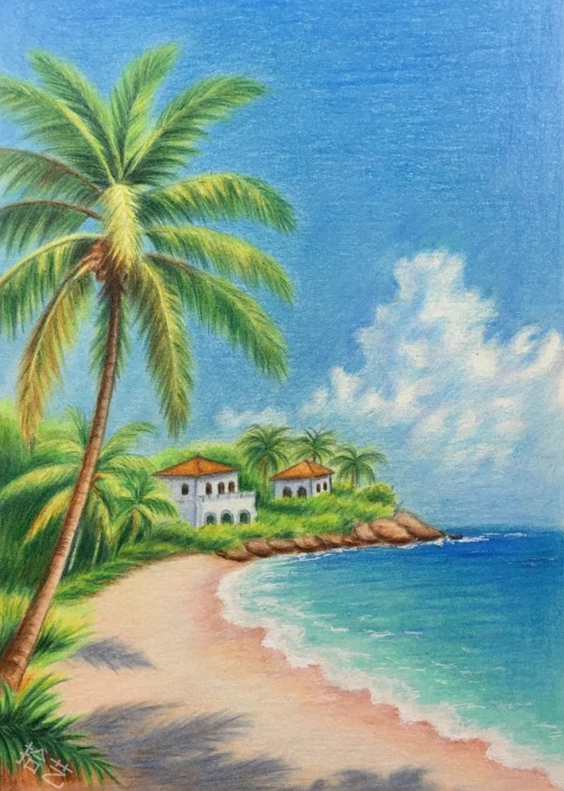 vẽ phong cảnh thiên nhiên 3