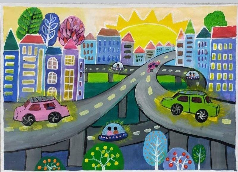 vẽ thành phố tương lai 12