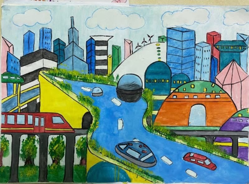 vẽ thành phố tương lai 16