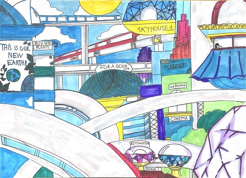 vẽ thành phố tương lai 30