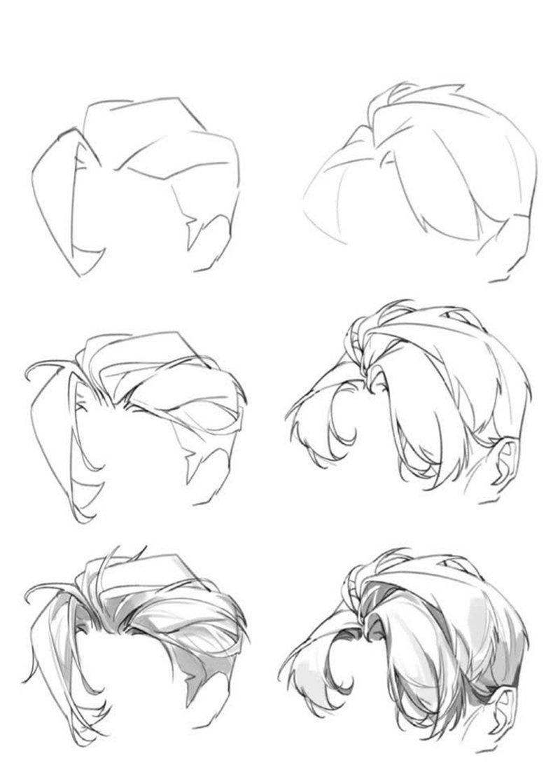 vẽ tóc anime 1