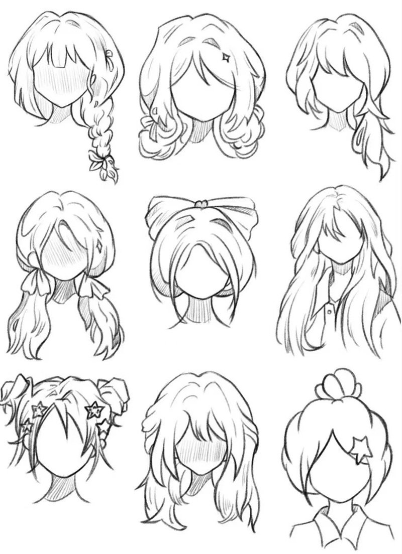vẽ tóc anime 14