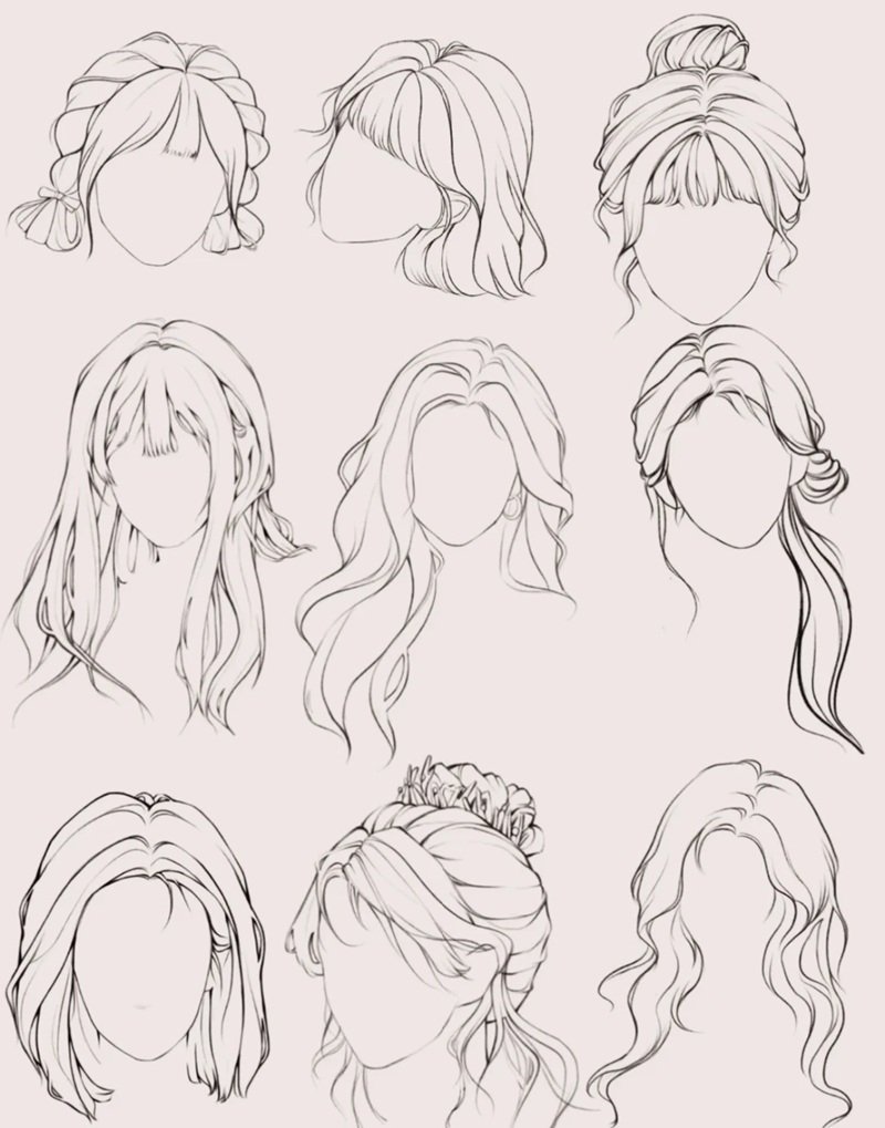 vẽ tóc anime 24