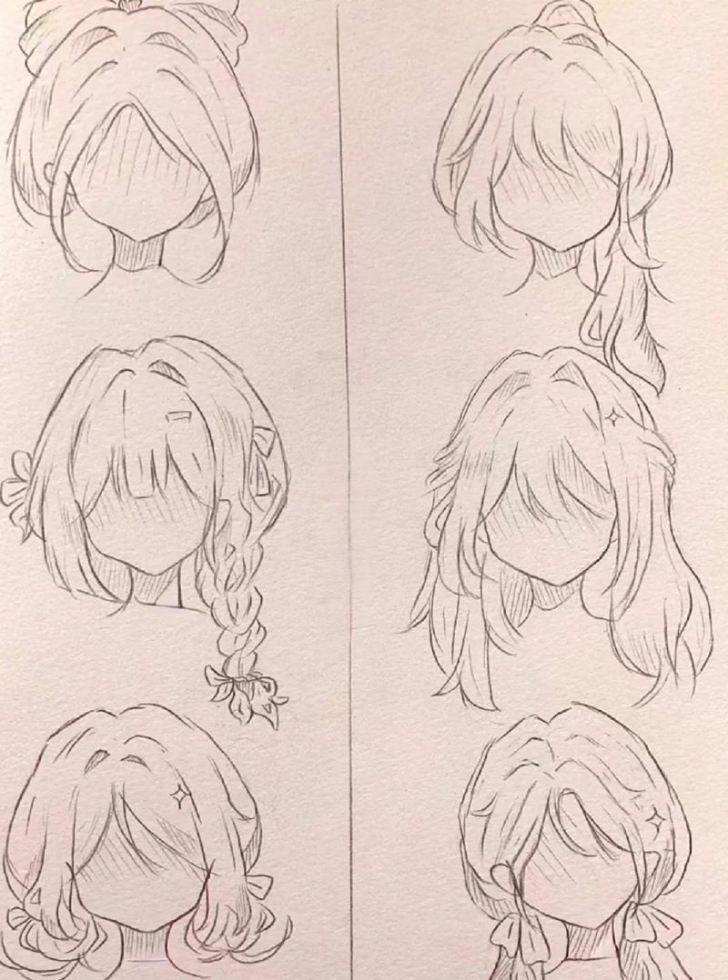 vẽ tóc anime 25