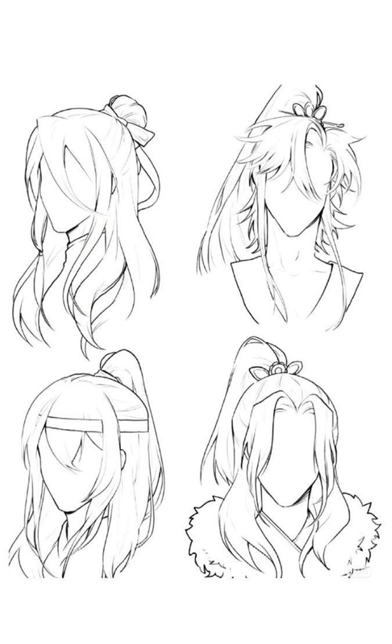 vẽ tóc anime 5