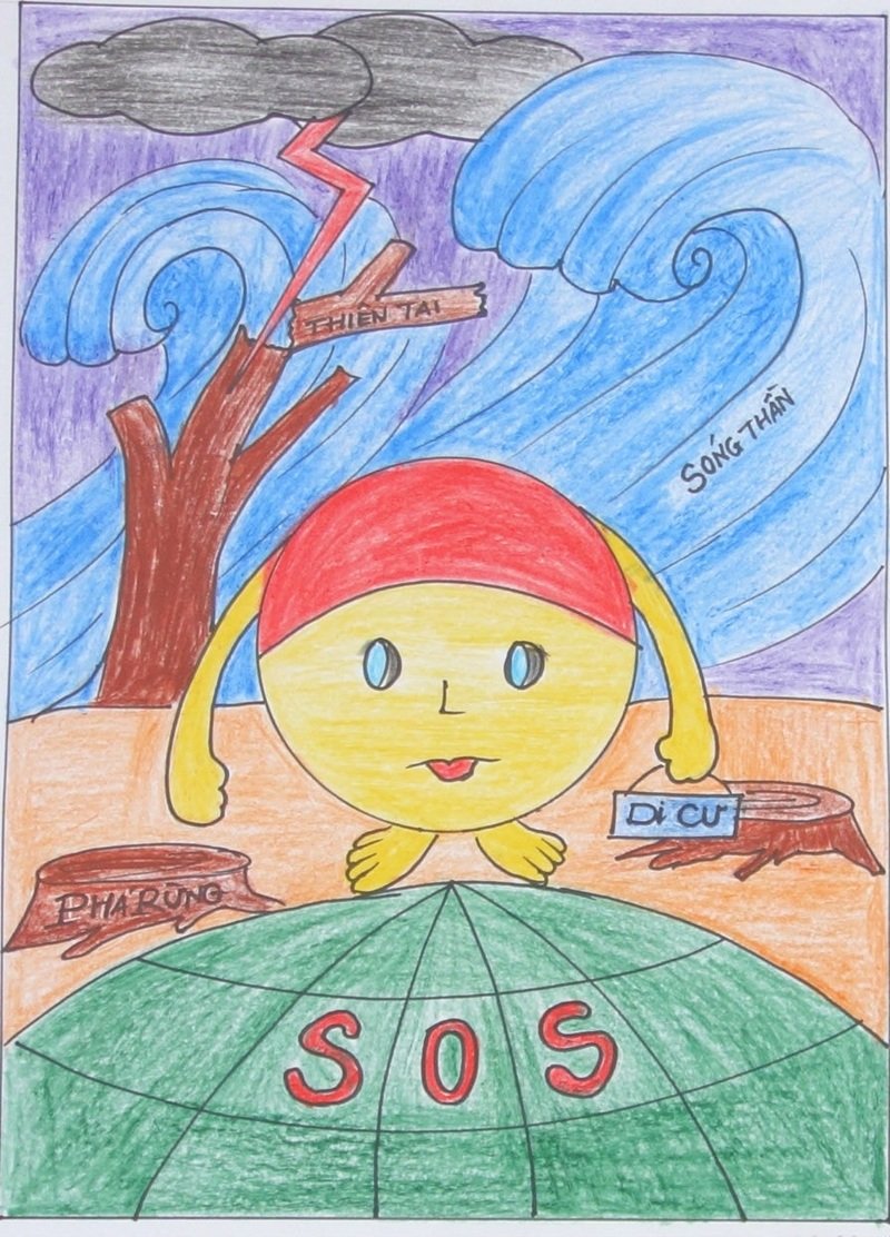 vẽ tranh cổ động bảo vệ môi trường 24