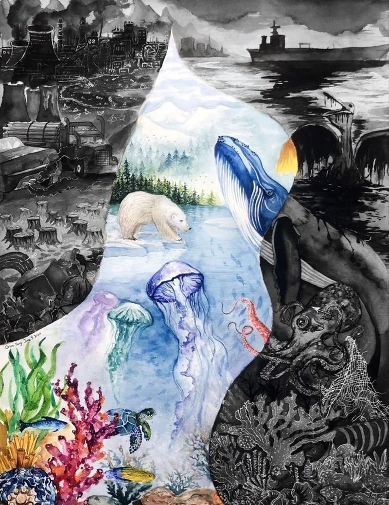 vẽ tranh cổ động bảo vệ môi trường 30