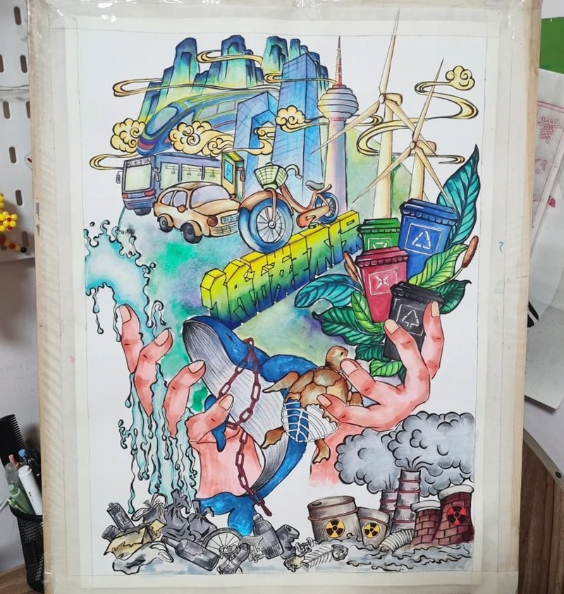 vẽ tranh cổ động bảo vệ môi trường 36