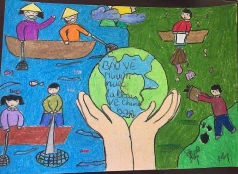vẽ tranh cổ động bảo vệ môi trường 4