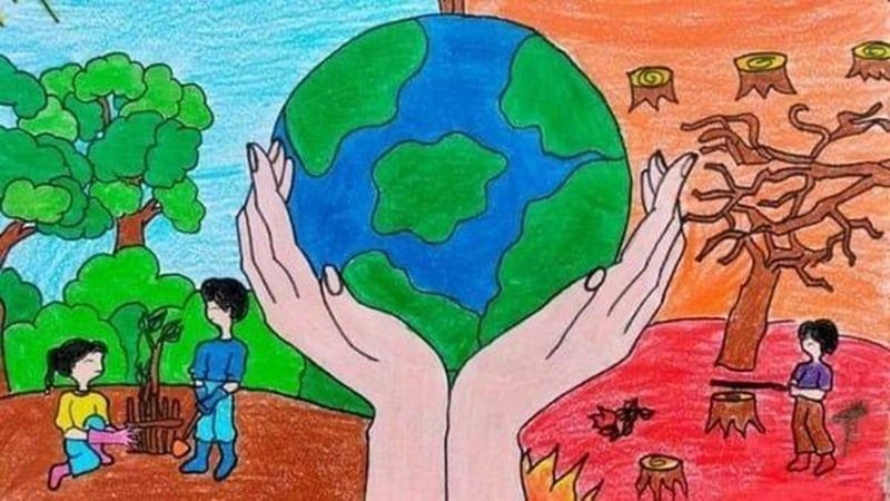 vẽ tranh cổ động bảo vệ môi trường 5