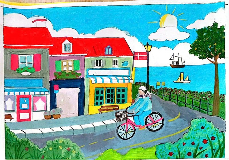 vẽ tranh đan mạch trong mắt em 14