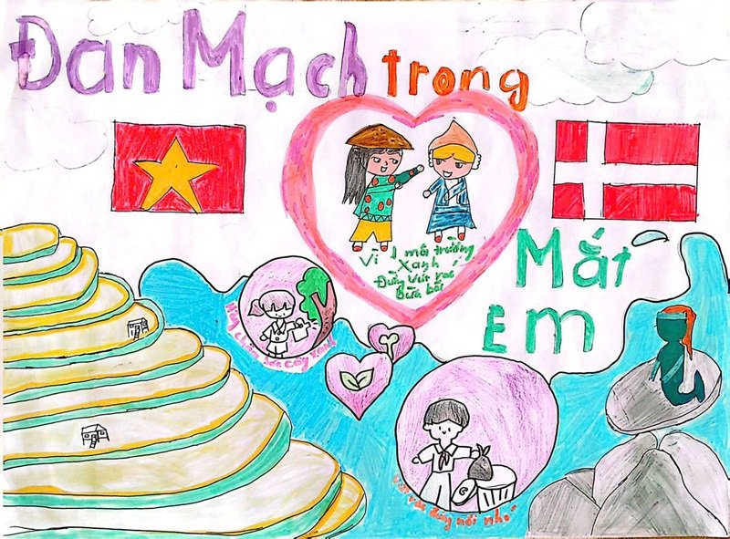 vẽ tranh đan mạch trong mắt em 15