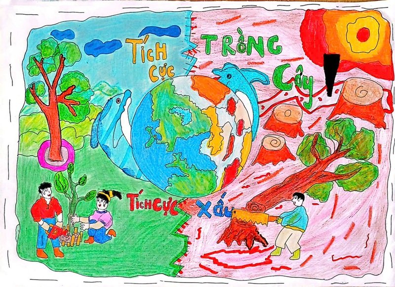 vẽ tranh đan mạch trong mắt em 18