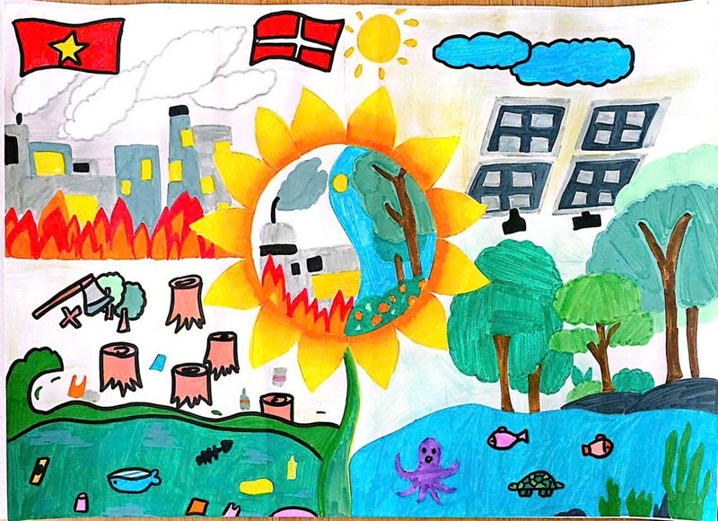 vẽ tranh đan mạch trong mắt em 19