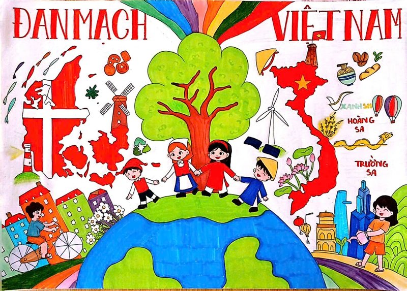 vẽ tranh đan mạch trong mắt em 25