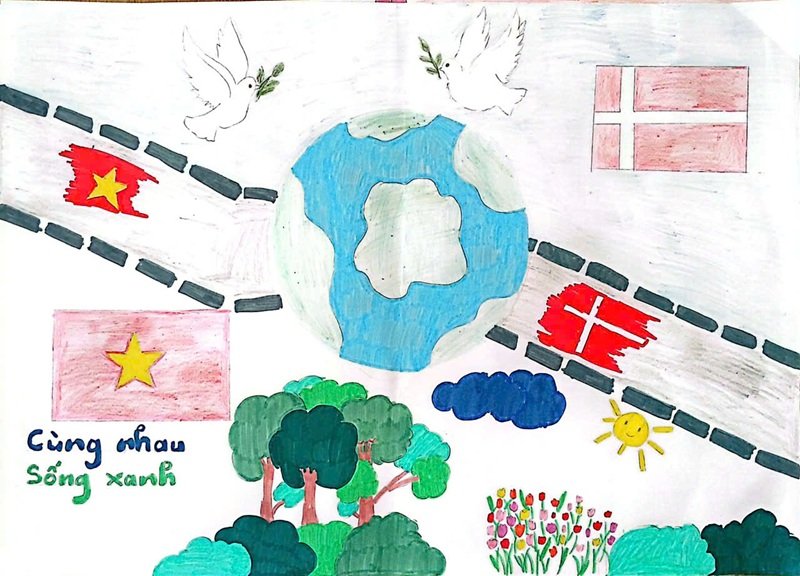 vẽ tranh đan mạch trong mắt em 26