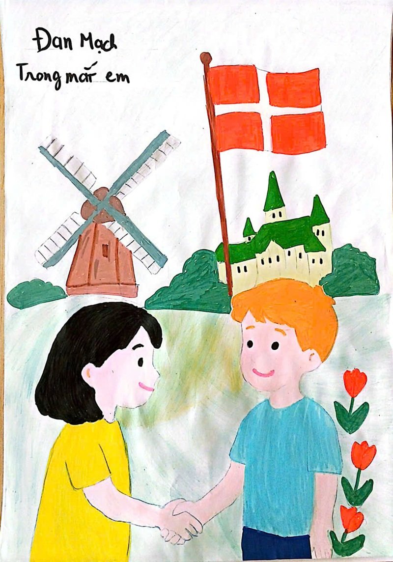 vẽ tranh đan mạch trong mắt em 3