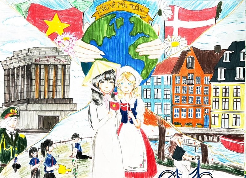 vẽ tranh đan mạch trong mắt em 35