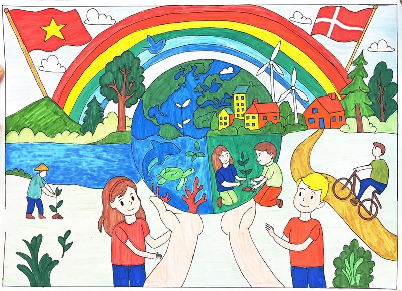 vẽ tranh đan mạch trong mắt em 37