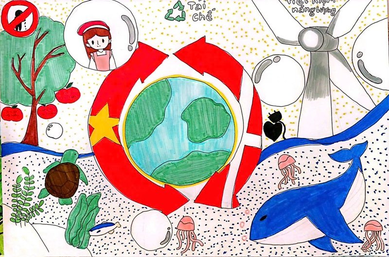 vẽ tranh đan mạch trong mắt em 4