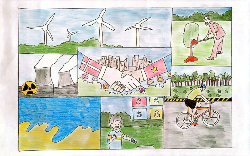 vẽ tranh đan mạch trong mắt em 5