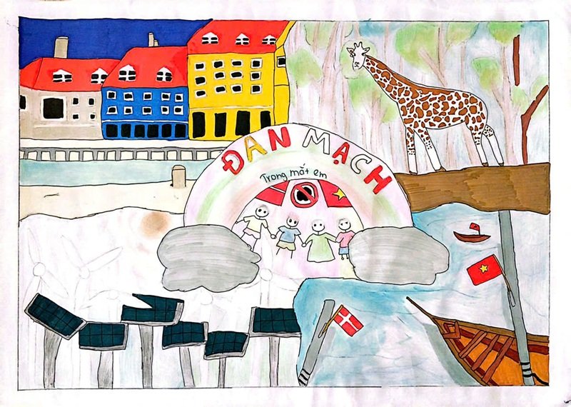 vẽ tranh đan mạch trong mắt em 6