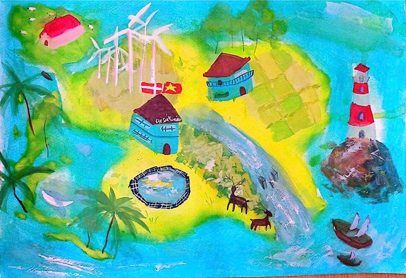 vẽ tranh đan mạch trong mắt em 7