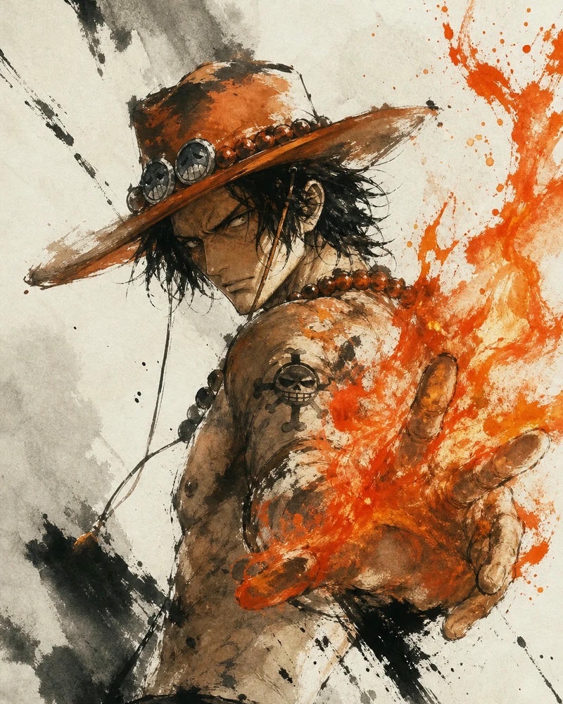 Ace anime mang vẻ ngoài trẻ trung cùng thần thái mạnh mẽ