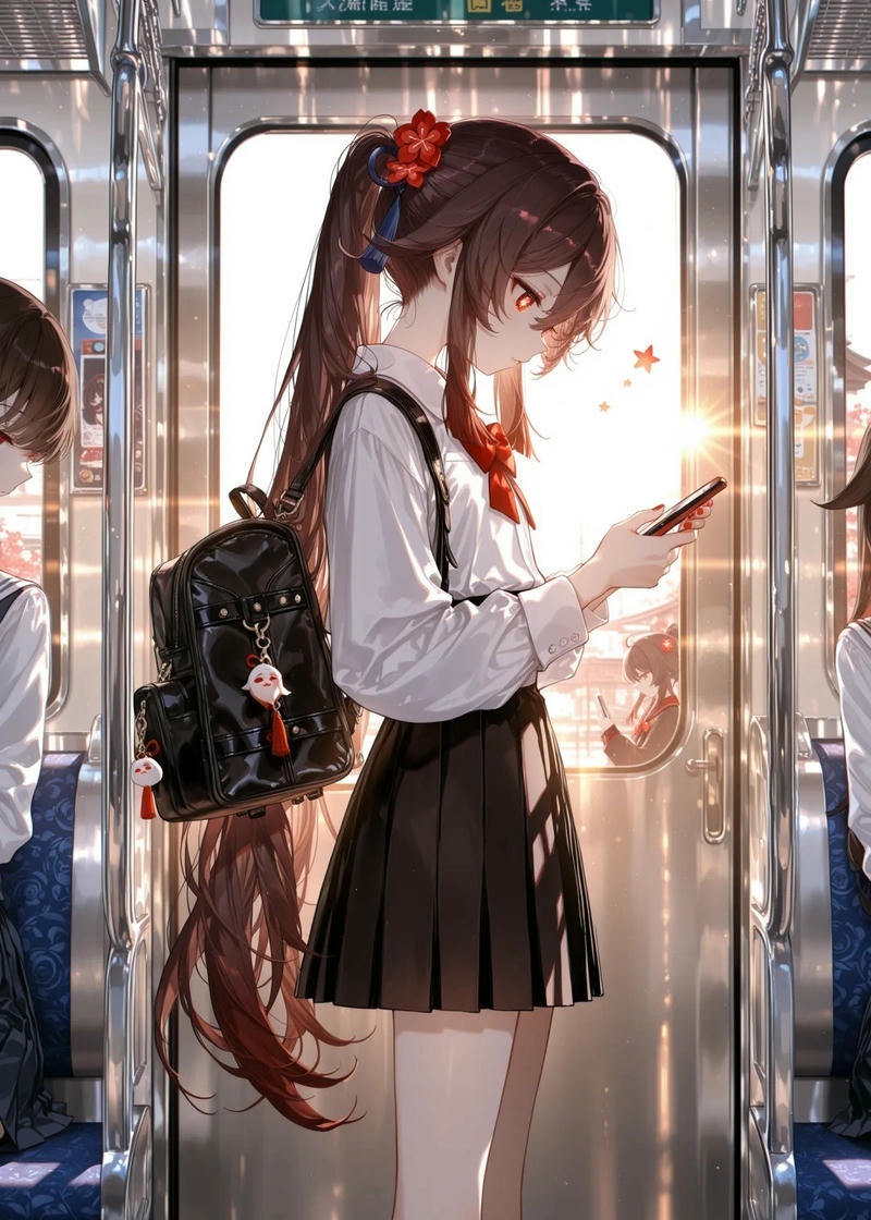 Ảnh Hutao anime thể hiện nét cá tính qua ánh mắt vui tươi