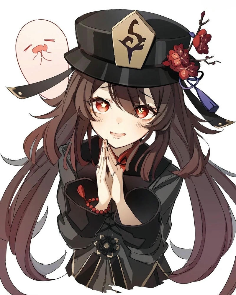 Ảnh Hutao anime thể hiện vẻ ngoài duyên dáng và tinh nghịch