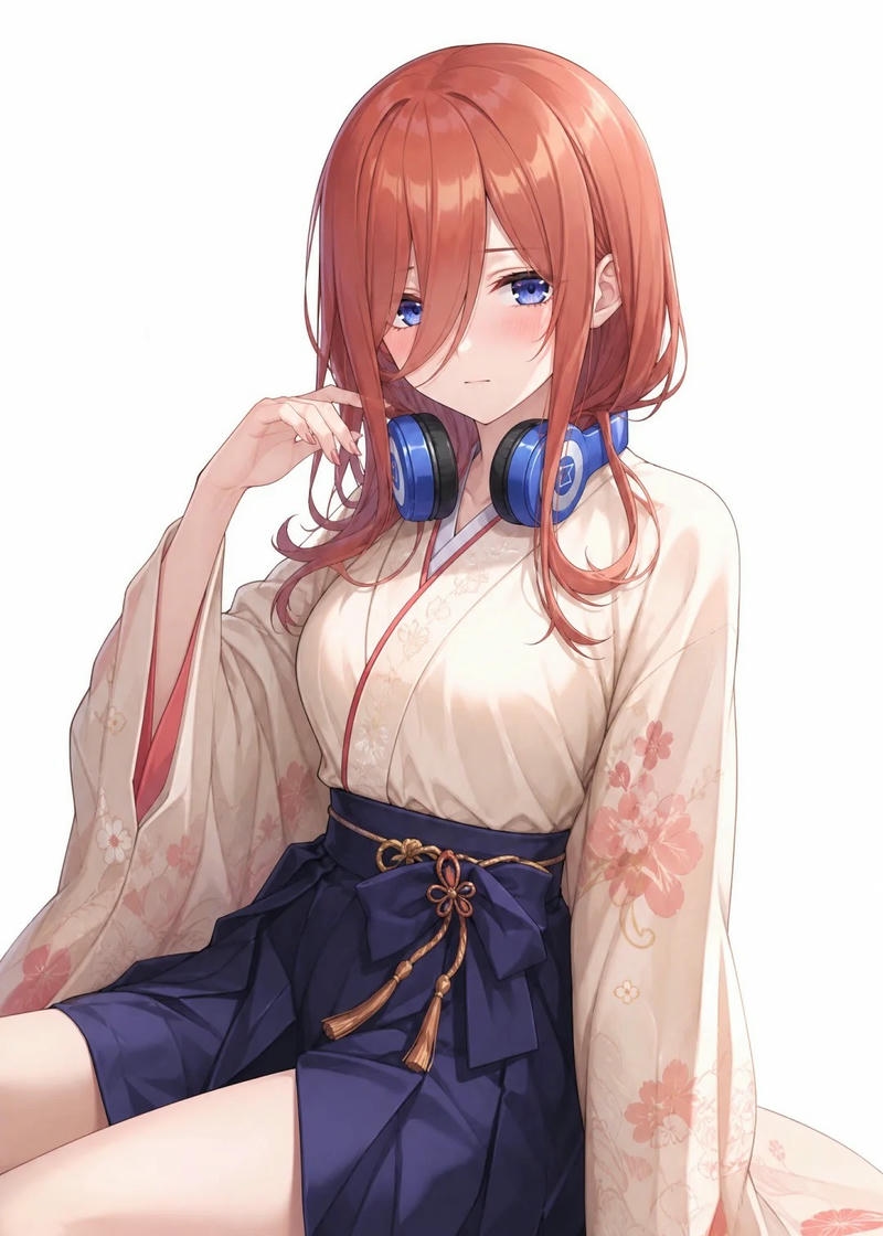 Ảnh Miku Nakano anime với ánh nhìn ngọt ngào