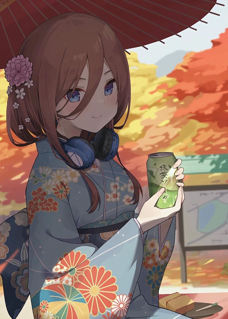 Ảnh Miku Nakano anime với gương mặt xinh xắn