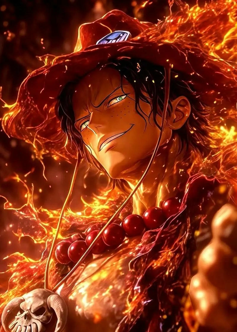 Ảnh ace anime với ánh mắt sắc bén và biểu cảm ấn tượng