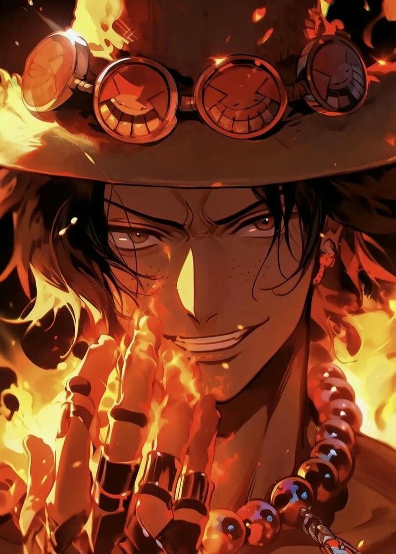 Ảnh ace anime với gương mặt mạnh mẽ và thần thái nổi bật