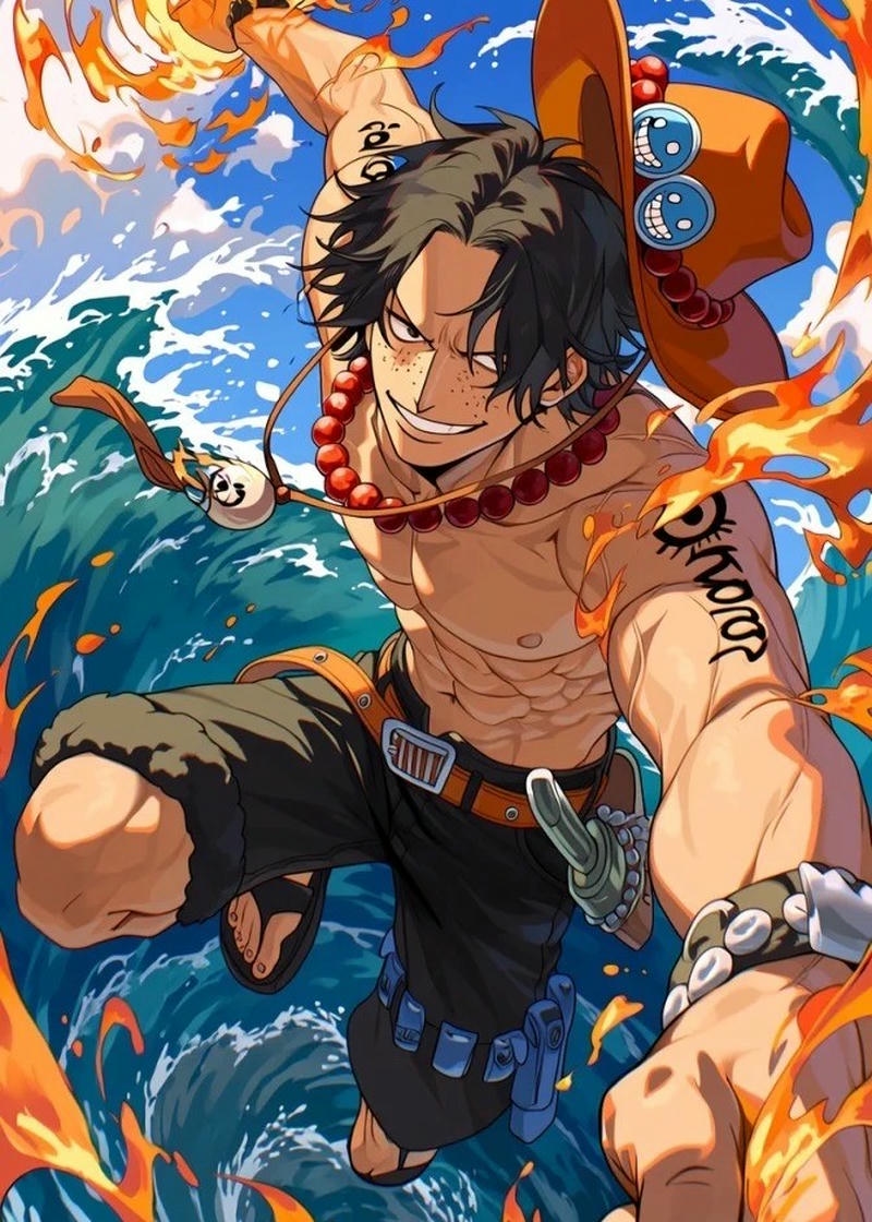 Ảnh ace anime với vẻ ngoài điển trai và thần thái cá tính