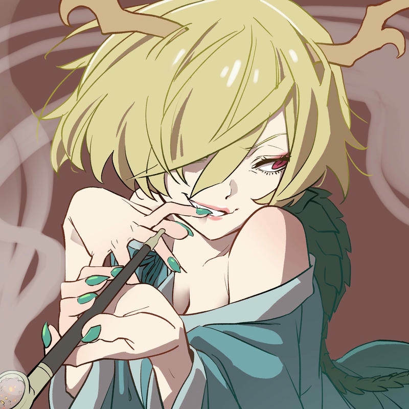 Ảnh anime hút thuốc biểu cảm suy tư mạnh mẽ