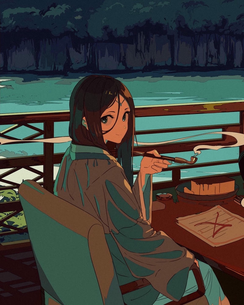 Ảnh anime hút thuốc phong cách bí ẩn cá tính