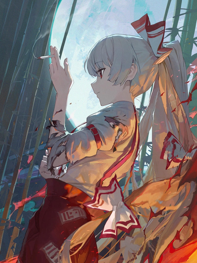 Ảnh anime hút thuốc thần thái bất cần đầy cuốn hút