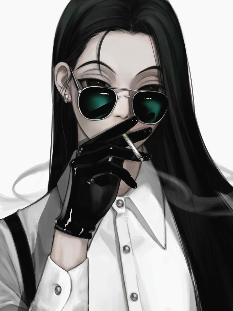 Hình ảnh hút thuốc phong cách anime độc đáo