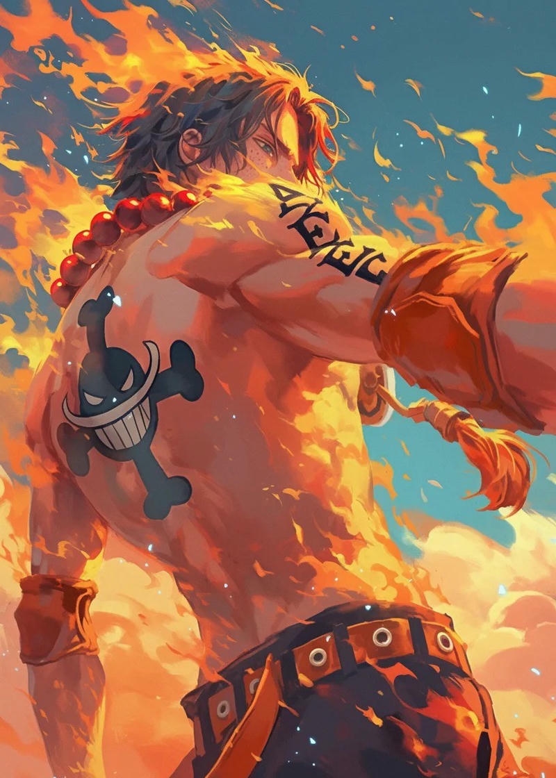 Hình ảnh nhân vật Ace anime mang khí chất mạnh mẽ