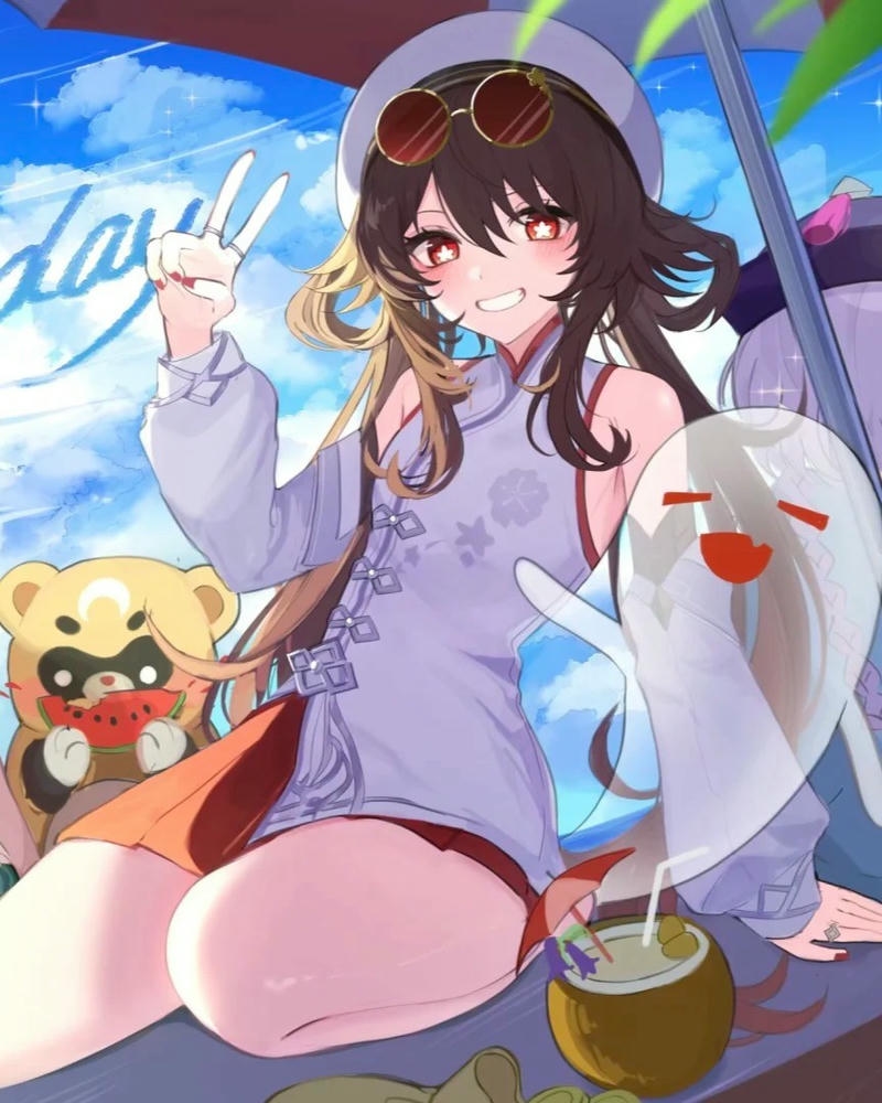 Hutao anime với biểu cảm tinh quái cùng diện mạo duyên dáng