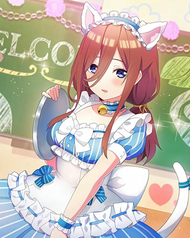 Miku Nakano trong anime thể hiện nét duyên dáng