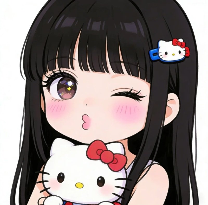 Cute cùng avatar hello kitty hồng